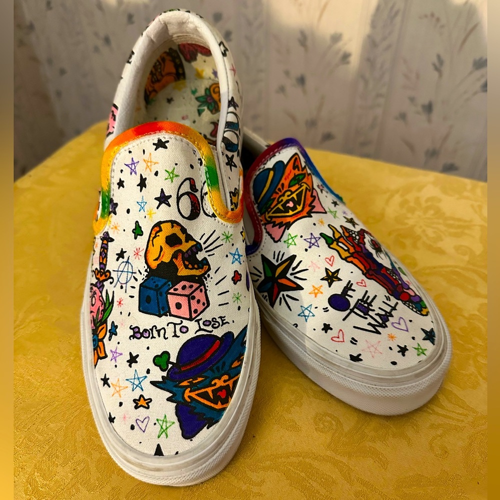 Vans Off the Wall Slip-On Sneakers - Born to Lose